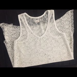 Mossimo Raw-Edge White Beach Coverup